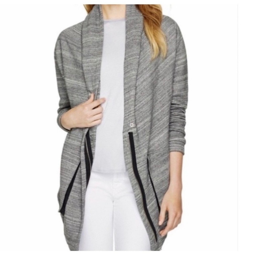 Wilfred Free Aritzia Sweater Top Cardigan Grey Shawl Collar Lounge Size Small